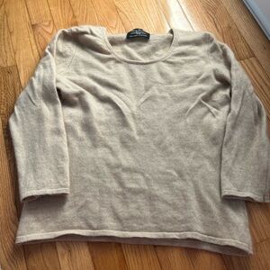 Women's Beige Cashmere Sweater